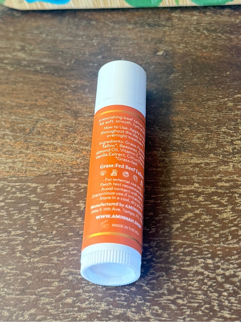 Aminnah Velvet Youthful Cloud Tallow Plumping Lip Balm - Orange Flavor, 0.5 oz - Picture 8 of 10